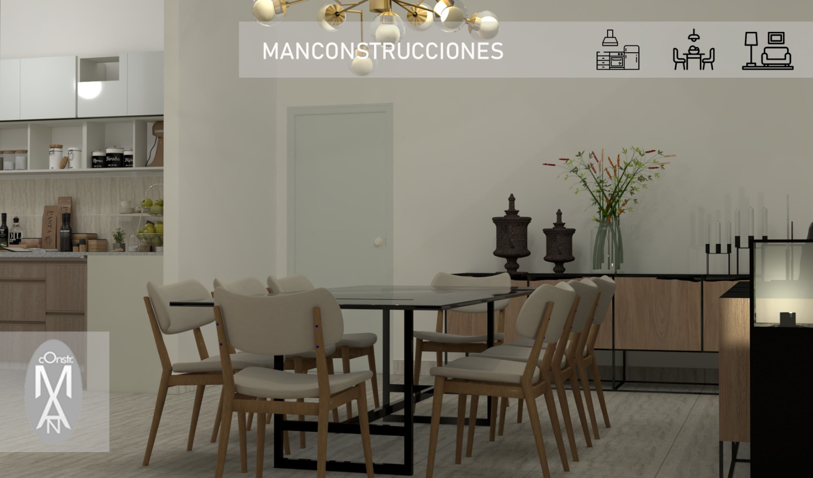 Living-Comedor de concepto abierto