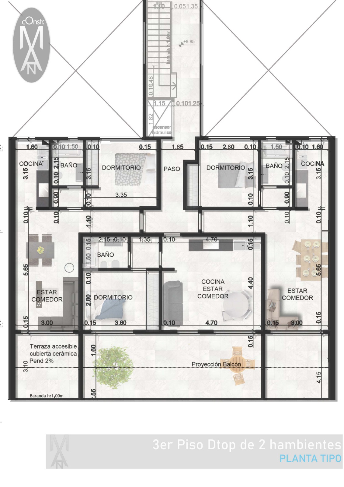 3er Piso — Planta Tipo