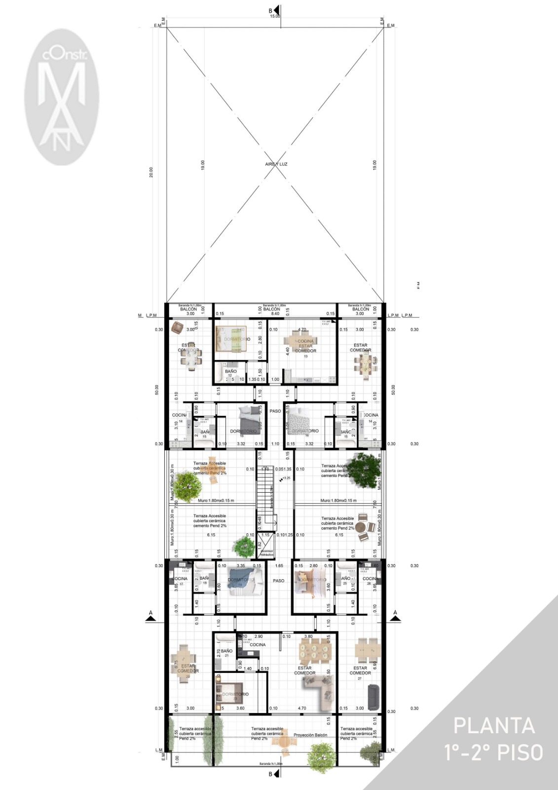 Planta 1° y 2° Piso